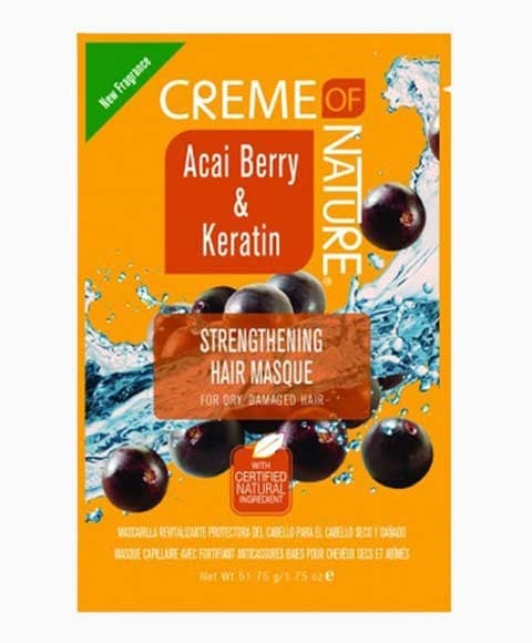 ACAI BERRY AND KERATIN STRENGTHENING HAIR MASQUE FOR DAMAG