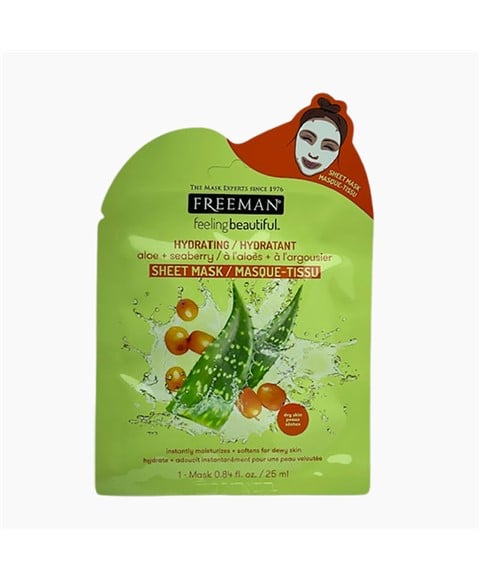 FREEMAN ALOE SEABERRY HYDRATING SHEET MASQUE 