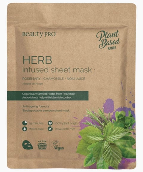 PLANT BASED RANGE HERB INFUSED SHEET MASK 