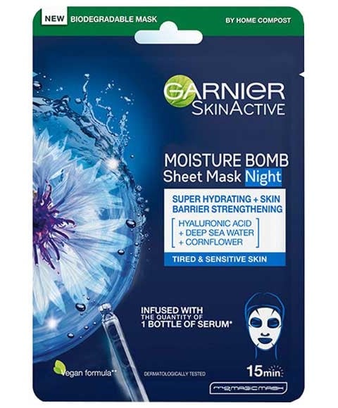 SKIN ACTIVE MOISTURE BOMB SHEET MASK NIGHT 