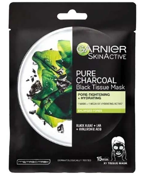 SKIN ACTIVE PURE CHARCOAL BLACK TISSUE MASK 