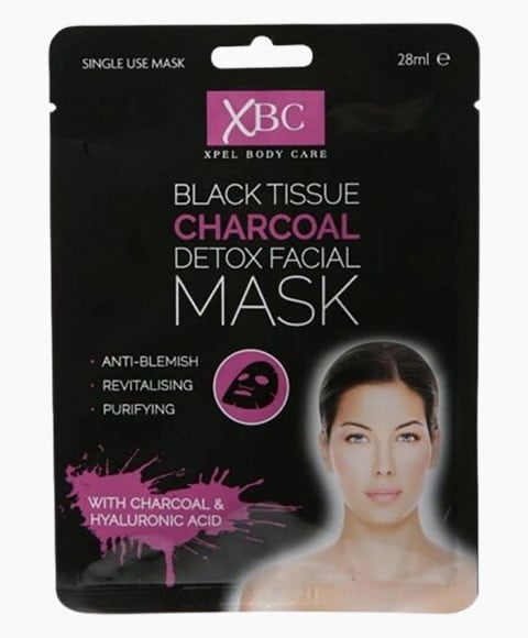 XBC XPEL BODY CARE BLACK TISSUE CHARCOAL DETOX FACIAL MASK