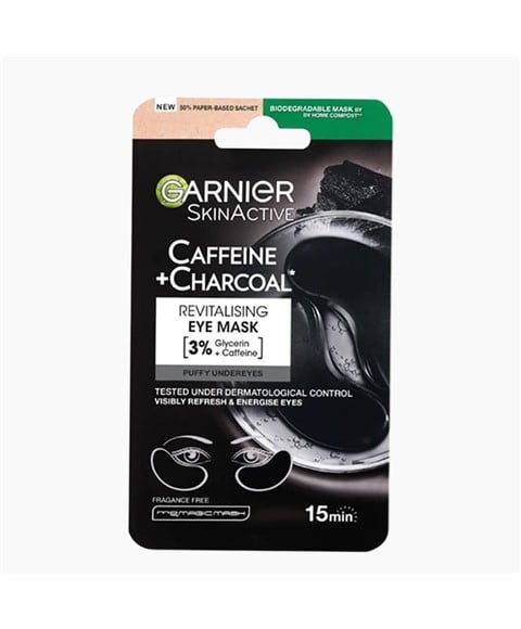 SKIN ACTIVE CAFFEINE CHARCOAL REVITALISING EYE MASK 