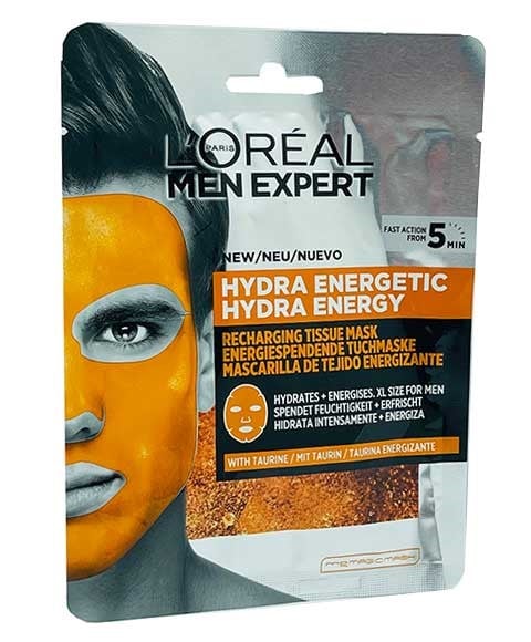 MEN EXPERT HYDRA ENERGETIC RECHARGING TISSUE MASK 