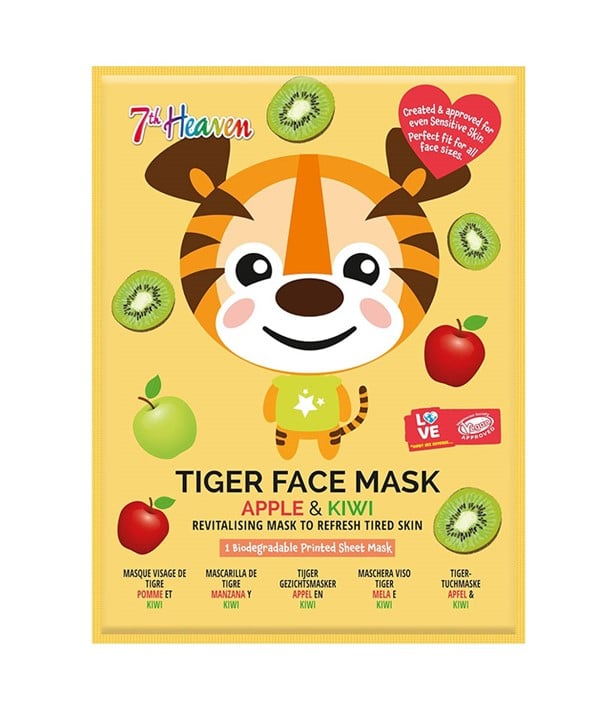 7TH HEAVEN APPLE AND KIWI TIGER FACE MASK 