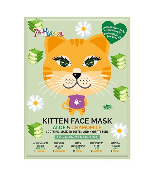 7TH HEAVEN ALOE AND CHAMOMILE KITTEN FACE MASK 