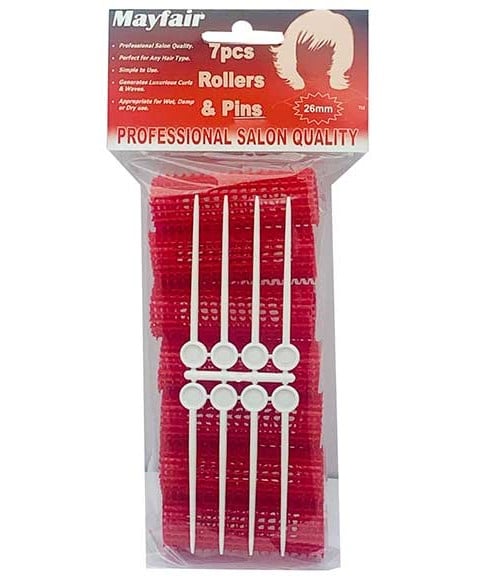 MAYFAIR PIN ROLLERS DEEP RED 