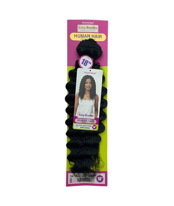 BRAZILIAN HUMAN HAIR PREMIUM BLEND NATURAL DEEP WAVE WEAVE