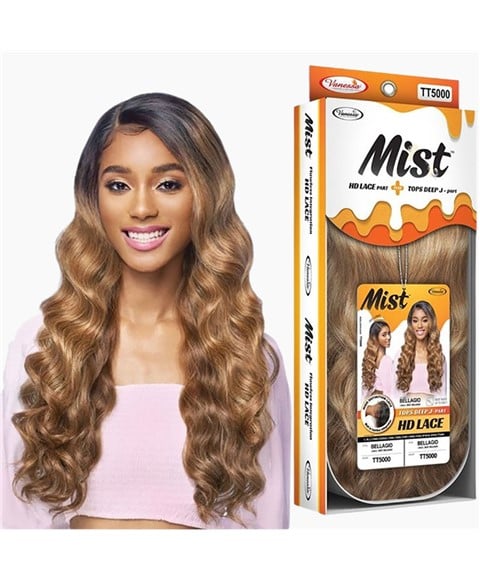 MIST SYNTHETIC BELLAGIO TOP DEEP J PART HD LACE WIG 