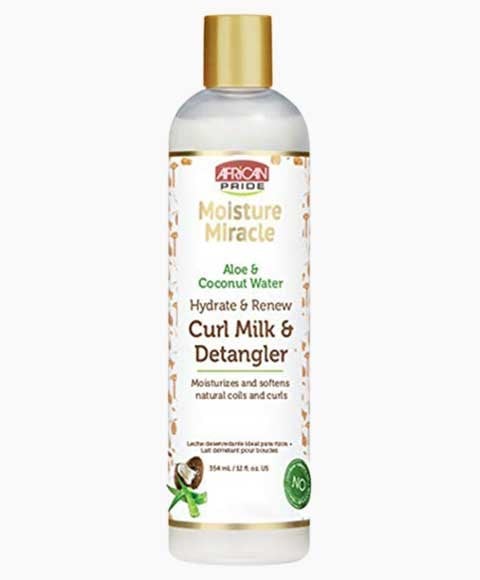 MOISTURE MIRACLE ALOE AND COCONUT WATER CURL MILK AND DETA