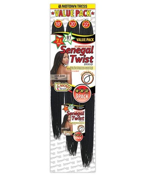 MOTOWN TRESS SYN CST 22M SENEGAL TWIST BRAID 
