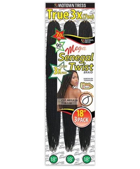 MOTOWN TRESS SYN CST MEGA 3 X SENEGAL TWIST BRAID 