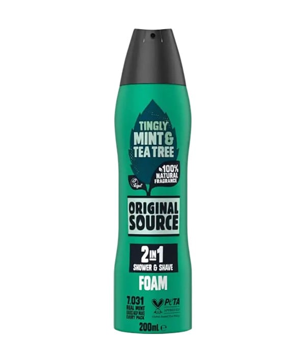 TINGLY MINT AND TEA TREE 2 IN 1 SHOWER AND SHAVE FOAM 