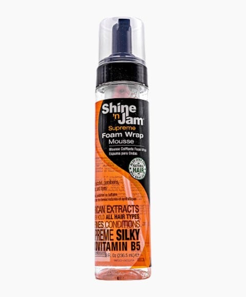 SHINE N JAM SUPREME FOAM WRAP MOUSSE WITH PROVITAMIN B5 