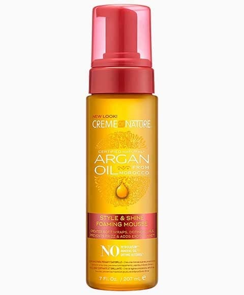 ARGAN OIL STYLE AND SHINE FOAMING MOUSSE 