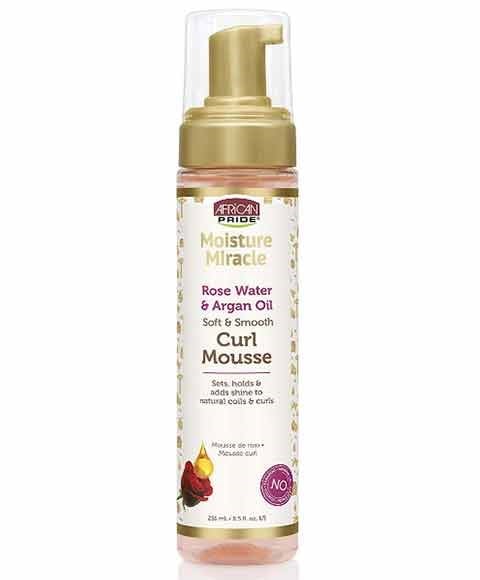 MOISTURE MIRACLE ROSE WATER AND ARGAN OIL CURL MOUSSE 