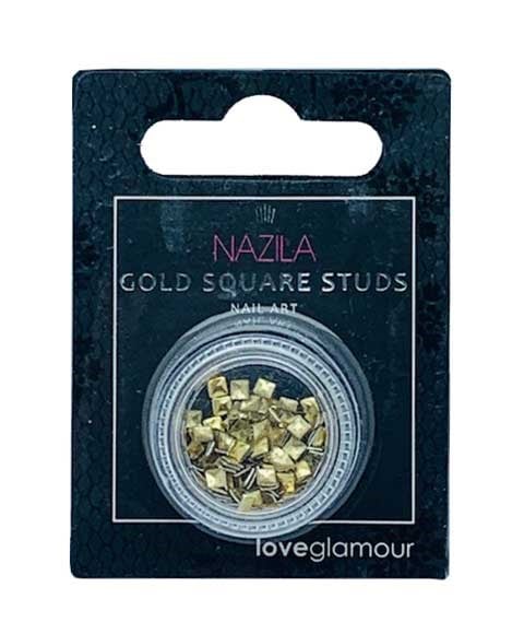 NAIL ART CHARM GOLD SQUARE STUDS 