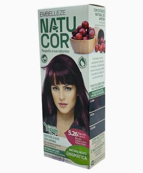 NATUCOR VEGAN AMMONIA FREE PERMANENT COLOR 5.26 MARSALA DA