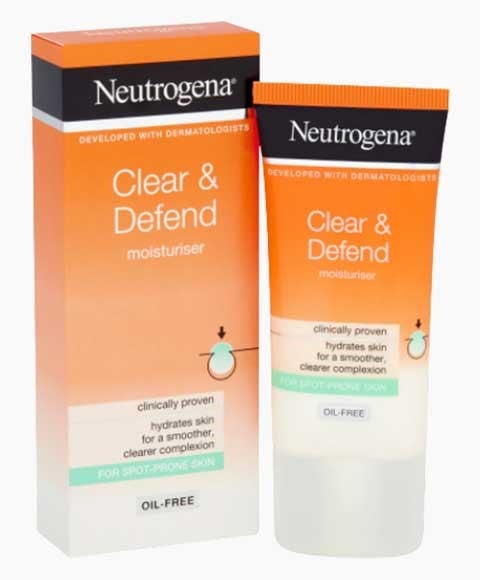 NEUTROGENA CLEAR AND DEFEND OIL FREE MOISTURISER 