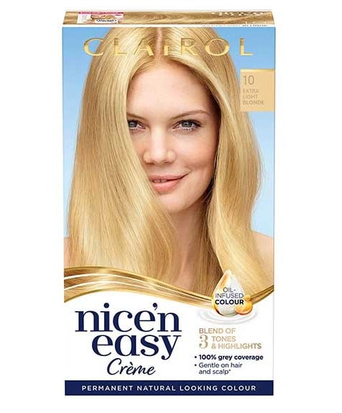 NICE N EASY PERMANENT HAIR COLOR 10 EXTRA LIGHT BLONDE 