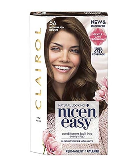 NICE N EASY PERMANENT HAIR COLOR 5A MEDIUM ASH BROWN 