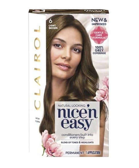 NICE N EASY PERMANENT HAIR COLOR 6 LIGHT BROWN 