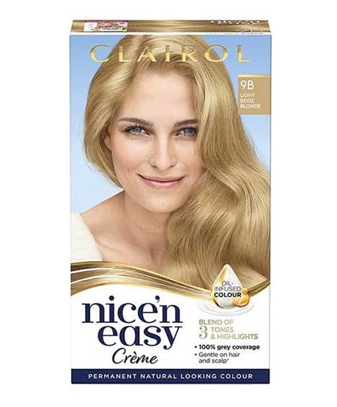 NICE N EASY PERMANENT HAIR COLOR 9B LIGHT BEIGE BLONDE 