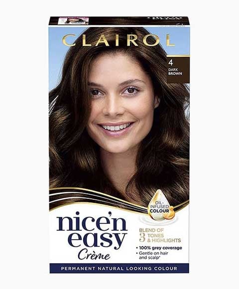 NICE N EASY CREME PERMANENT COLOR 4 DARK BROWN 