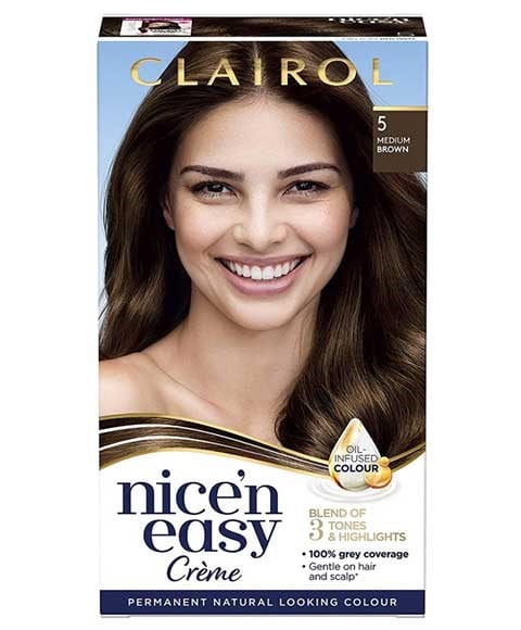 NICE N EASY CREME PERMANENT COLOUR 5 MEDIUM BROWN 