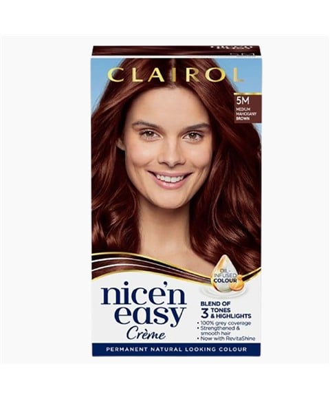 NICE N EASY CREME PERMANENT COLOR 5M MEDIUM MAHOGANY BROWN