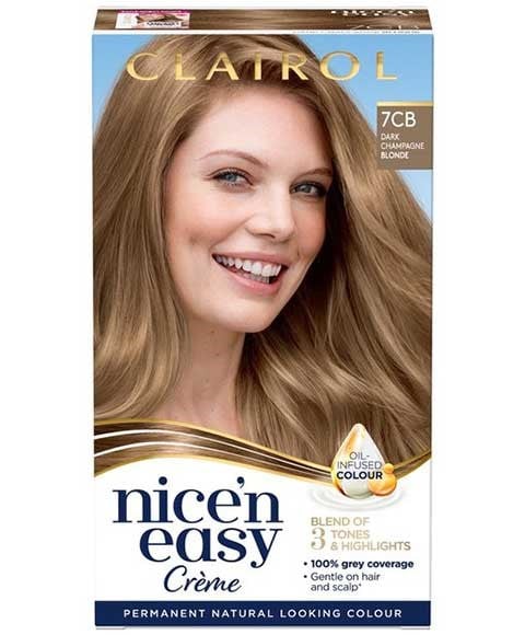 NICE N EASY CREME PERMANENT COLOUR 7CB DARK CHAMPAGNE BLON
