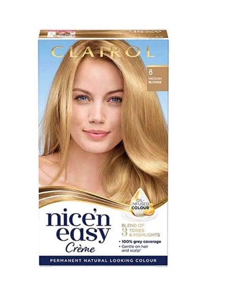 NICE N EASY CREME PERMANENT COLOUR 8 MEDIUM BLONDE 