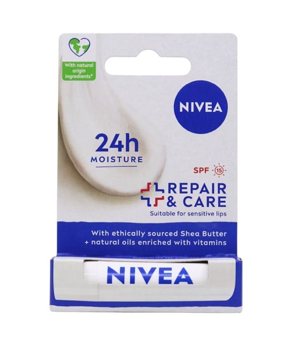 NIVEA 24H MOISTURE REPAIR AND CARE SPF15 LIP BALM 