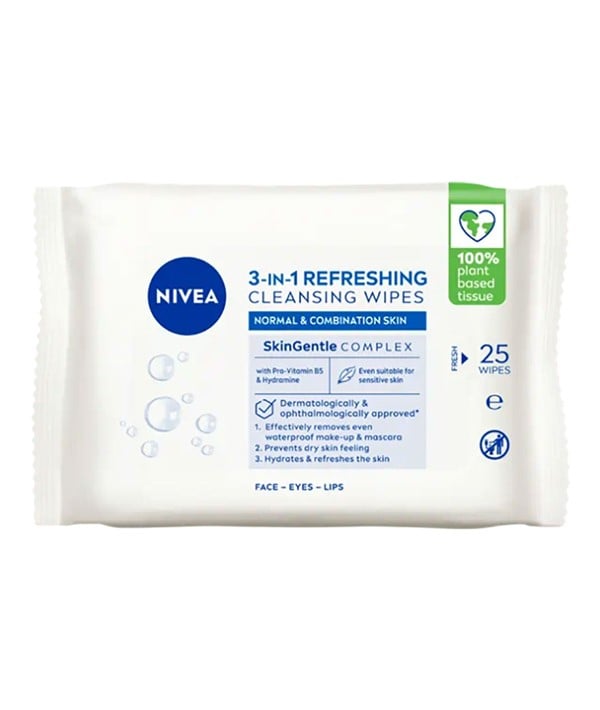 NIVEA 3 IN1 REFRESHING CLEANSING WIPES 