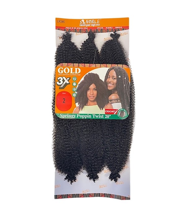 NOBLE GOLD SYNTHETIC 3X SPRINGY POPPIN TWIST BRAIDS 