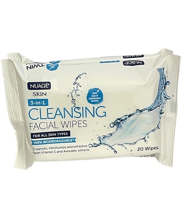NUAGE 3 IN 1 SKIN CLEANSING WIPES 