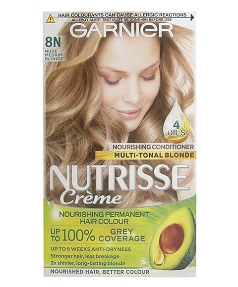 NUTRISSE CREME PERMANENT NOURISHING HAIR COLOR 8N NUDE MED