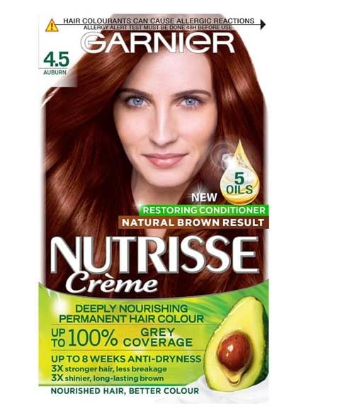 NUTRISSE CREME PERMANENT NOURISHING HAIR COLOUR 4.5 AUBURN