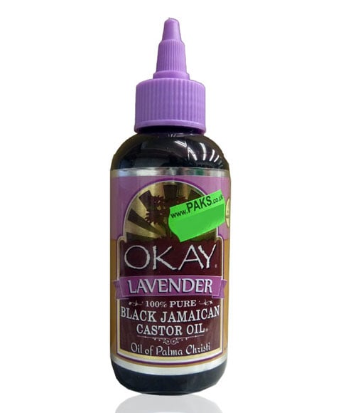 OKAY 100 PERCENT PURE BLACK JAMAICAN CASTOR OIL WITH LAVEN