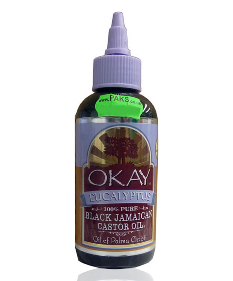 OKAY 100 PERCENT PURE BLACK JAMAICAN CASTOR OIL WITH EUCAL