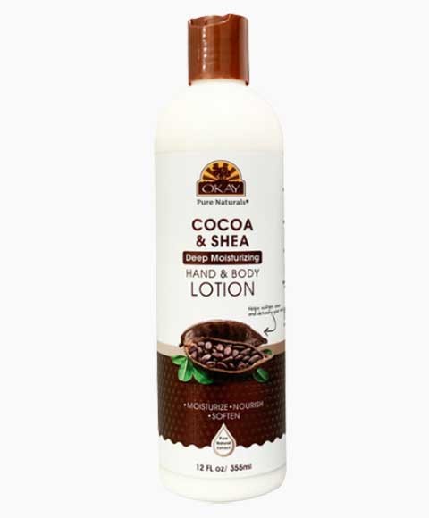 OKAY COCOA SHEA DEEP MOISTURIZING HAND AND BODY LOTION 