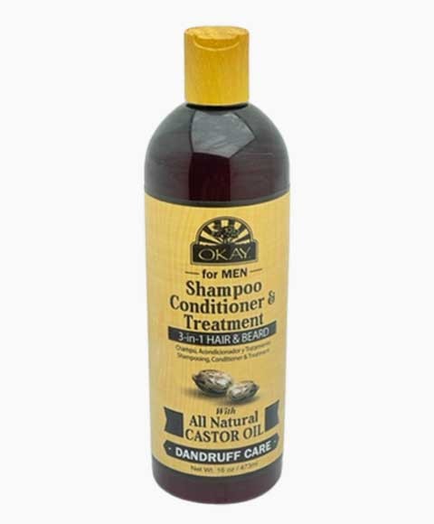 OKAY FOR MEN 3 IN 1 SHAMPOO CONDITIONER TREATMENT 