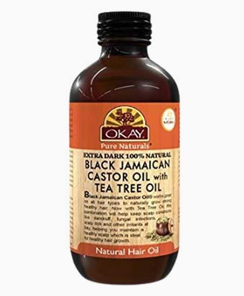 OKAY EXTRA DARK BLACK JAMAICAN CASTOR OIL WITH TEA TREE OI