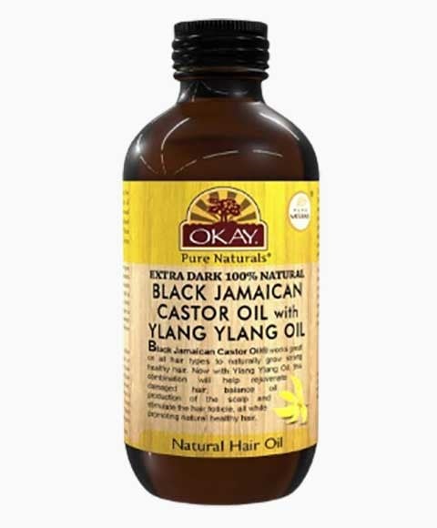 OKAY EXTRA DARK BLACK JAMAICAN CASTOR OIL WITH YLANG YLANG