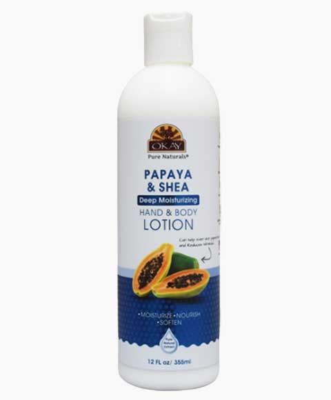 OKAY PAPAYA SHEA DEEP MOISTURIZING HAND AND BODY LOTION 
