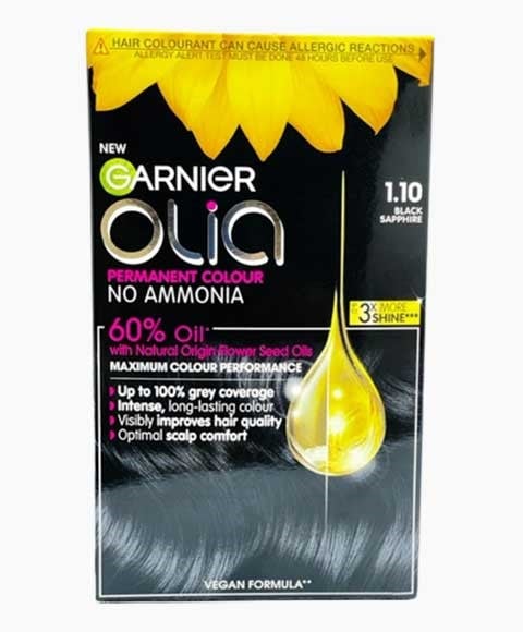 OLIA PERMANENT HAIR COLOR 1.10 BLACK SAPPHIRE 