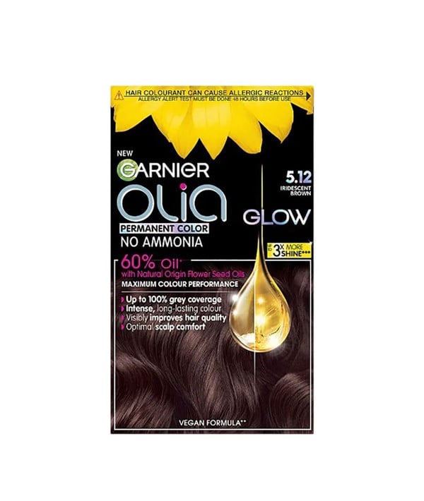 OLIA GLOW PERMANENT HAIR COLOR 5.12 IRIDESCENT BROWN 