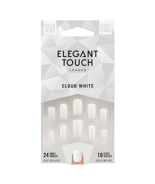 ELEGANT TOUCH CLOUD WHITE NAIL WITH GLUE 