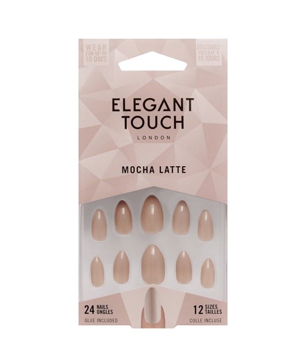 ELEGANT TOUCH MOCHA LATTE NAIL WITH GLUE 