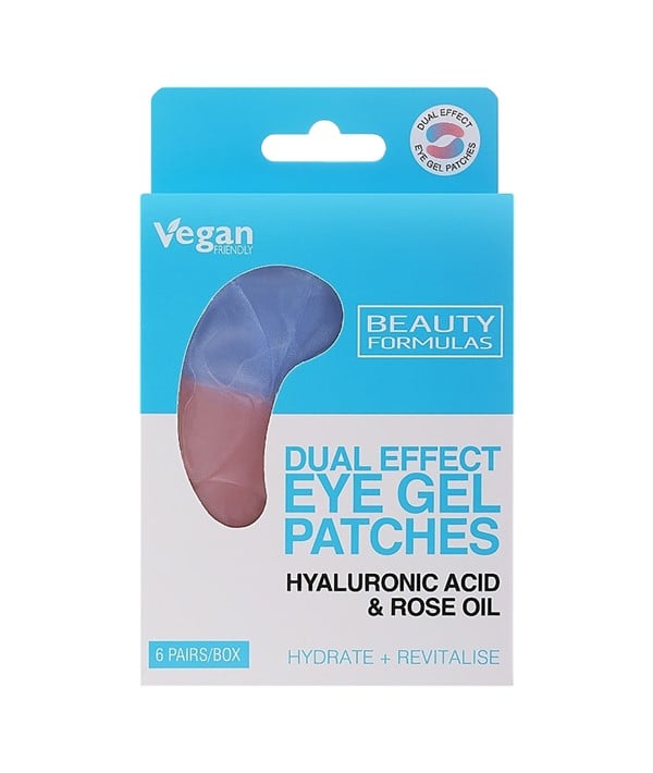 BEAUTY FORMULAS DUAL EFFECT EYE GEL PATCHES WITH HYALURONI